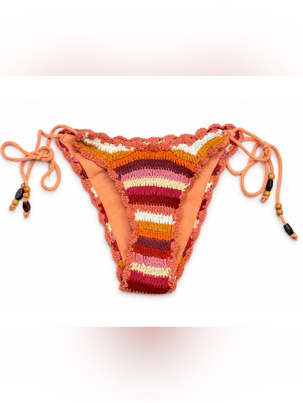 IT'S NOW COOL FREE PEOPLE HAVANA CROCHET TRI BIKINI SWIMSUIT SWIM BOTTOMS XS/S